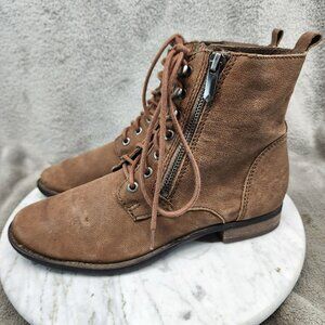 Sam Edelman Shoes Womens Size 6 Mackay Brown Leather Lace Up Boots *GUC*